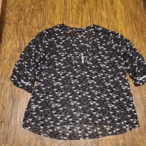 Cruel Girl Shirt XL Black White and Gray Blouse